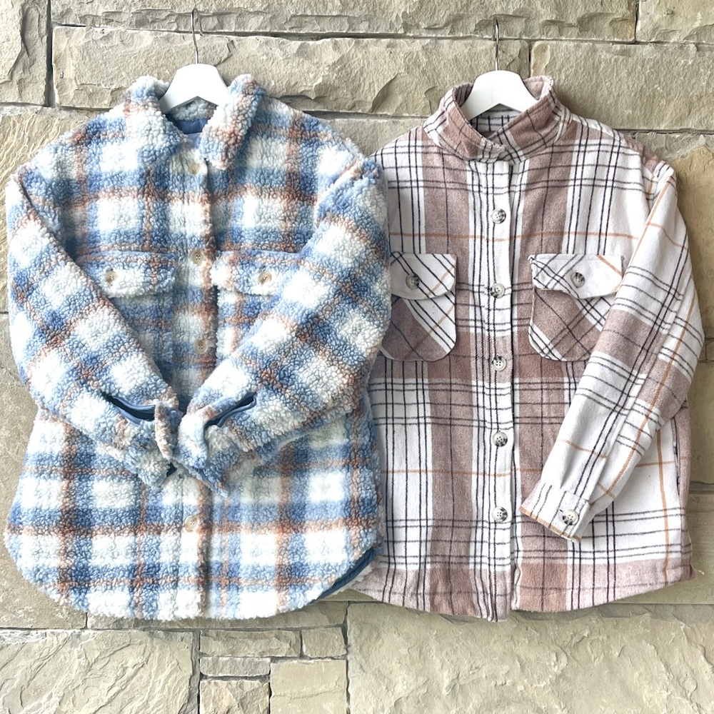 Pair of Fleece Shackets – Zara 11-12 & Urban Kids large